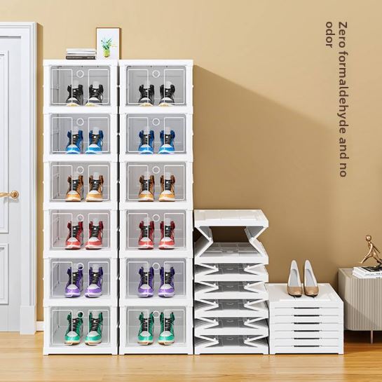 (6 Layer) Modern Multi-Layer Shoe Storage Cabinet, Dust-Proof and Foldable Cross-Border Shoe Rack