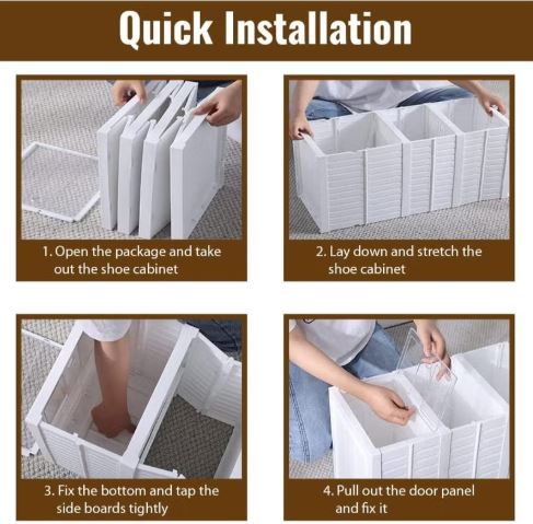 (6 Layer) Modern Multi-Layer Shoe Storage Cabinet, Dust-Proof and Foldable Cross-Border Shoe Rack